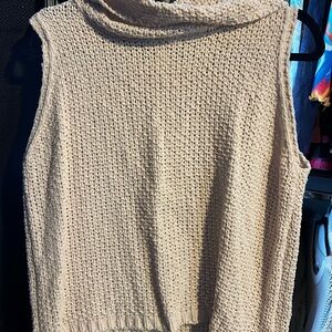 Sleeveless Cream Sweater